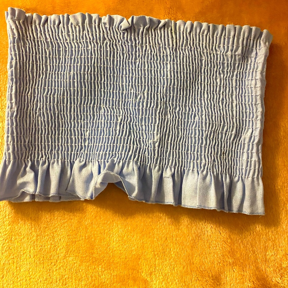 Blue tube top pant set